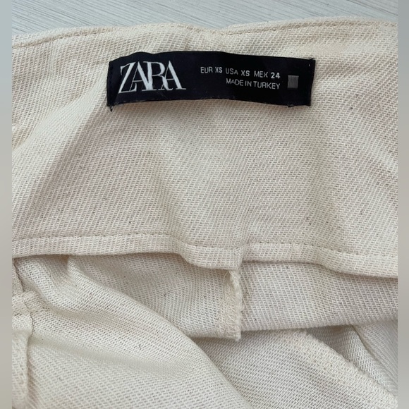 Zara Cream Wide Leg Jumpsuit with Paper-Bag Waist - Picture 9 of 12